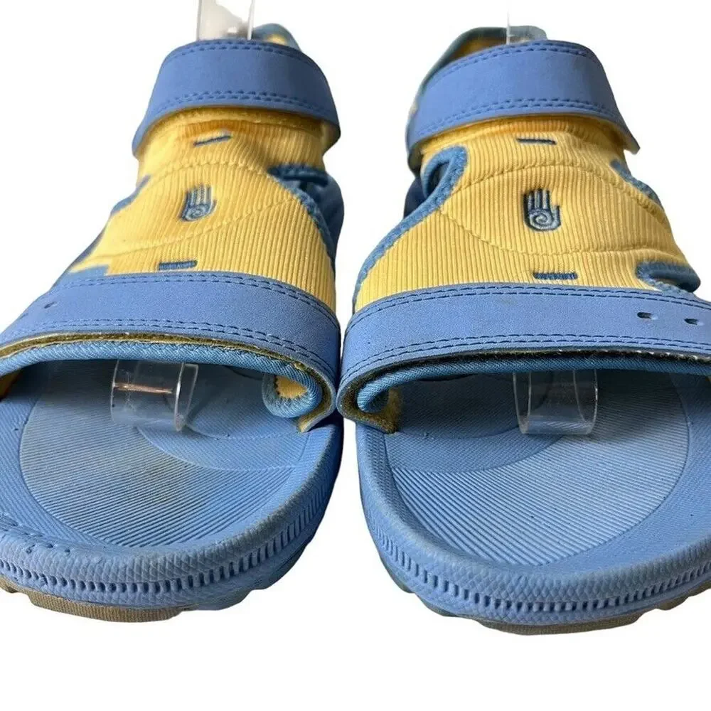 Teva Girls Kids Psyclone Blue & Yellow Sporty Ankle Strap Sandals Flats Shoes 6